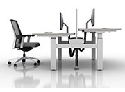 Twin sit stand desk